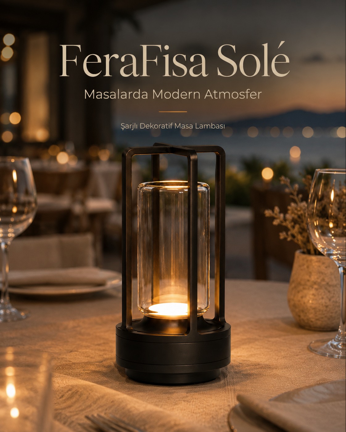 Solé Şarjlı Dekoratif Masa Lambası | FeraFisa