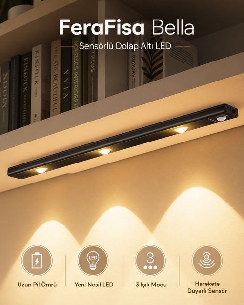 Bella Sensörlü Dolap Altı LED Aydınlatma | FeraFisa