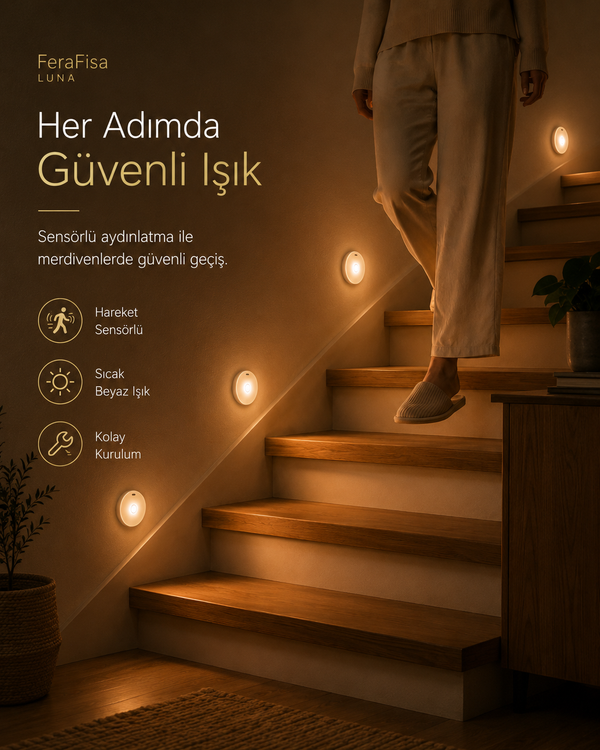 Luna Sensörlü Mini Dolap İçi LED Aydınlatma l FeraFisa