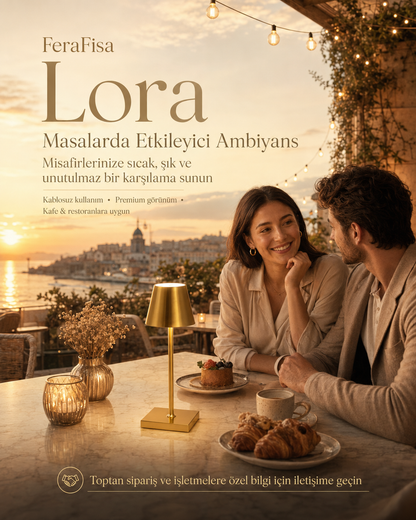 Lora Şarjlı Dekoratif Masa Lambası | FeraFisa